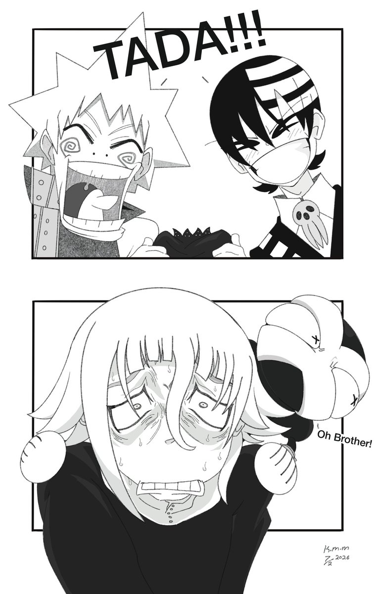 Demon_Oingh's tweet photo. Crona gets a part time job.
#souleater #ソウルイーター #Crona #Maka #Blackstar #Deaththekid https://t.co/fiYmQ8YFoX