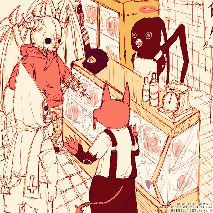 tky_lol's tweet photo. かわいいお肉屋さんでお買い物。

#ドロヘドロ #dorohedoro https://t.co/eik6jIOIrx