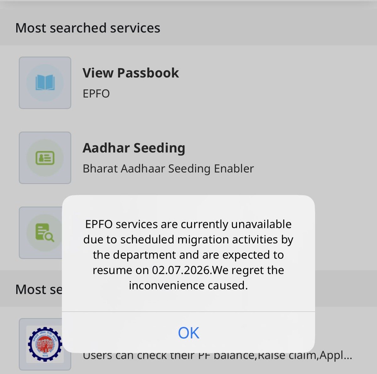 Kart1keyaPathak's tweet photo. EPFO still not working, as per the official tweet by EPFO, they delayed the date from 2nd July to 3rd July but I am still not able to check in the Umang portal?
What is happening @officialepfo @nsitharaman
#epfo #downtime https://t.co/goZ5h35go5