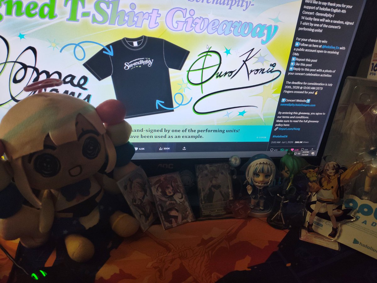 JeremyRockZero3's tweet photo. @hololive_En @moricalliope Getting ready to head out to the venue in the morning. I'll be cheering on my active Oshi Mori and repping Sana and Gura! https://t.co/kkxKVE3C1P