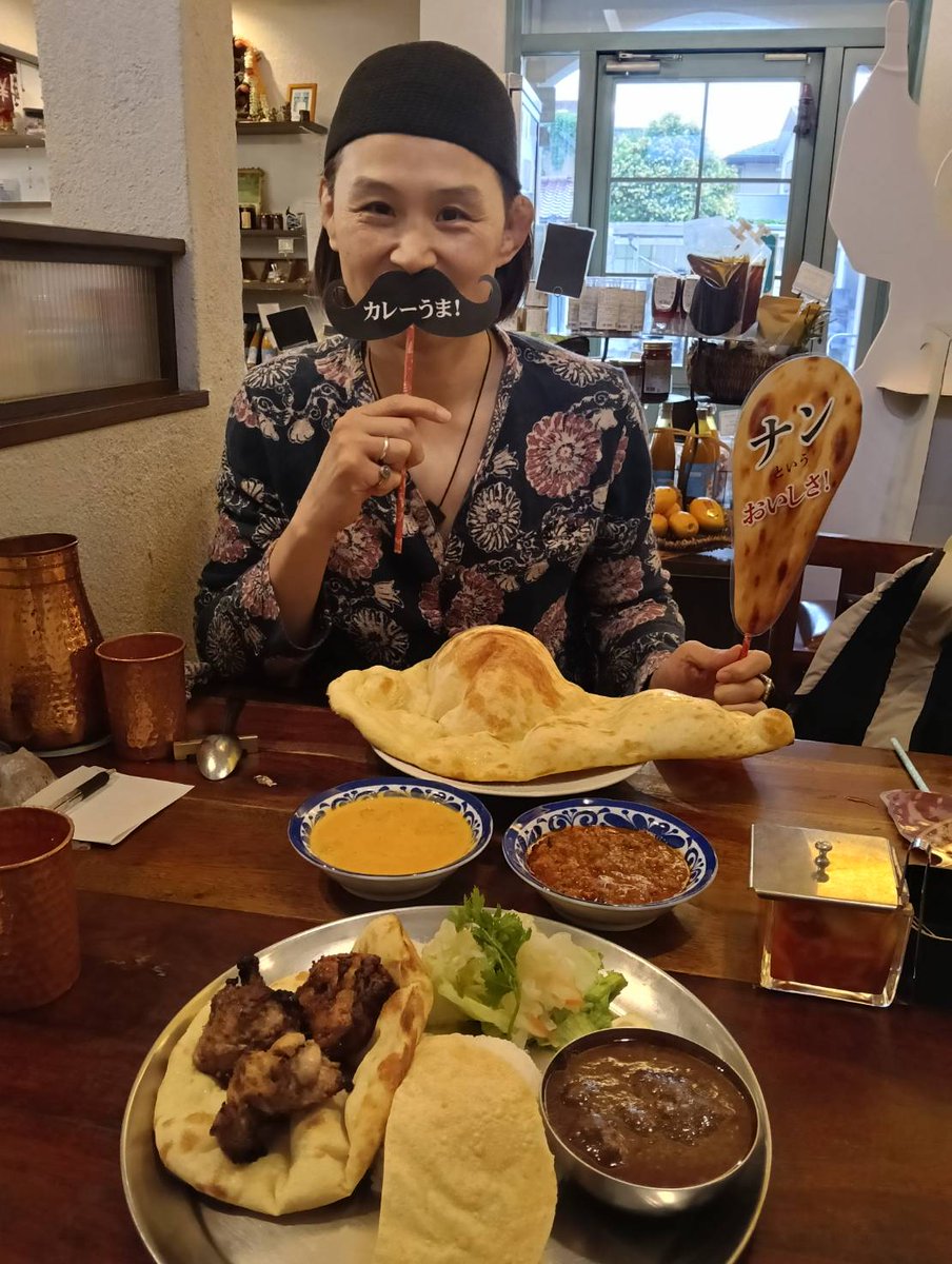 akitoshitamura's tweet photo. 1歳年下のシタールは45周年ですって(ﾟ∀ﾟ)
キーマカレーが前より美味い気がした。
#シタール https://t.co/IBv3YFQH5i