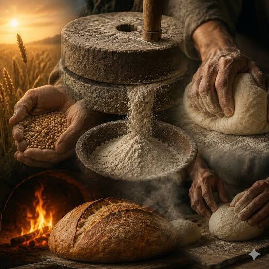 KarlidagFetanet's tweet photo. “Buğdayın ekmek olabilmek için aldığı yola bir bak. 

Varmı öyle değirmen taşında ezilmeden, elden ele yoğrulmadan, ateşlerde yanmadan oluvermek. 

Kolay mı öyle adam olmak.” 

(Tapduk Emre) https://t.co/jZQrzLCmhu