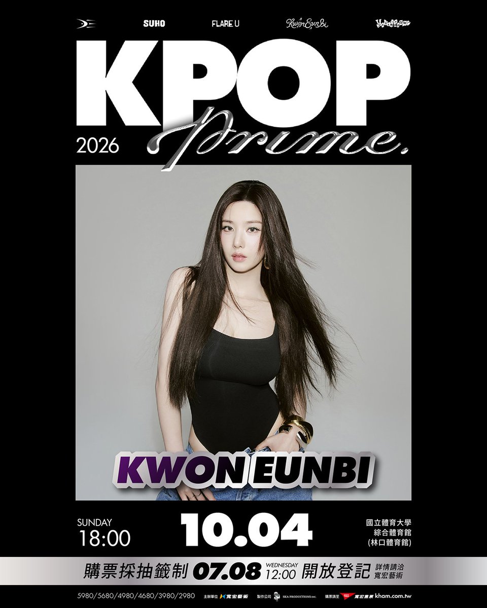 KEB_INTL's tweet photo. [INFO] 260703 Kwon Eunbi is in the lineup for KPOP Prime 2026 in Taipei, Taiwan!

🗓 SUN, October 4
🕕 6 PM TST (7 PM KST)
📍 National Taiwan Sport University Arena (Linkou Arena)

Ticket Opens: July 8 at 12 PM TST

🔗 https://t.co/JyYCm847RD

@kwoneunbi_offcl
#KWONEUNBI #권은비 https://t.co/19FNskflQY