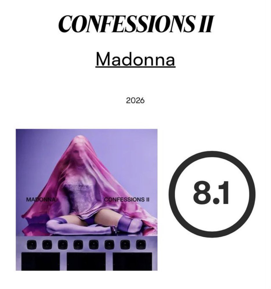 eltrill's tweet photo. Los Grammy nunca le han dado el premio a Álbum del Año a Madonna, pese a ser la artista femenina más influyente de la música pop. Quizás esta sea la oportunidad de saldar esa deuda. CONFESSIONS II es, simplemente, un disco redondo. https://t.co/Ra7xnPOJT7