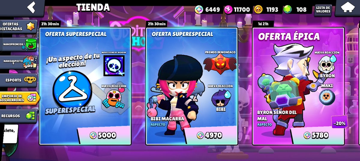 pvzato's tweet photo. @BugsinBrawl Otro bug, se considera que tendrían que salir 3 ofertas nuevas y 3 antiguas pero a mí me salen solo 2 de antiguas(? https://t.co/FO74OcmCC8