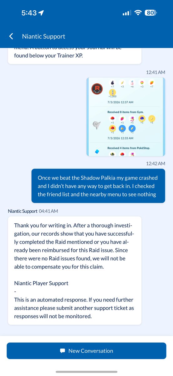 SleepiBubbles's tweet photo. Any chance I can get my remote raid pass back when I haven’t been reimbursed for the raid issue?

@NianticHelp @scopely https://t.co/lLrDpPNSbB