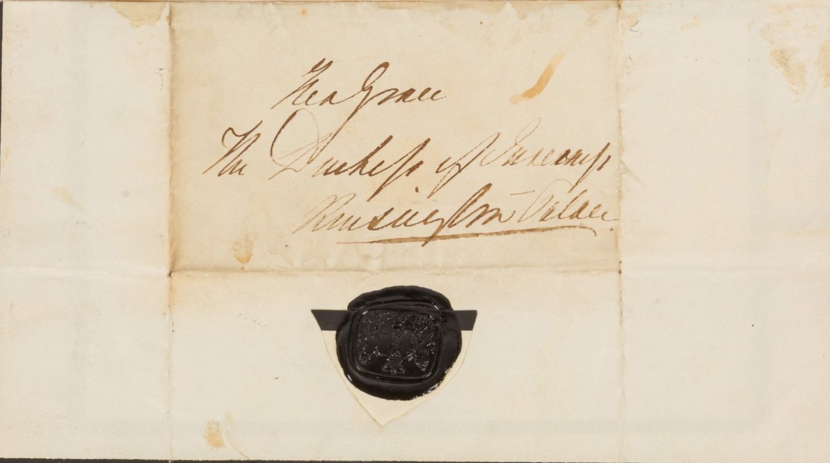RealRoyalMail's tweet photo. "May I offer to you something which I bought of dear old Sophie’s property in the hope that it might please you to keep it for her sake as well as mine"- Letter of Adelaide, Queen Consort to King William IV, to Cecilia Underwood, Duchess of Inverness, wife of the Duke of Sussex. https://t.co/gxvqAuTYbr