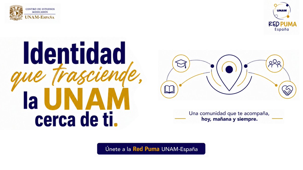 UNAMEspana's tweet photo. ¿Tuviste algún vínculo alguna vez con la UNAM y hoy vives en España? 🇲🇽🇪🇸
La Sede de la UNAM en España te invita a integrarte a nuestra red para mantener vivo el vínculo con la Universidad y participar en espacios académicos, culturales y profesionales.
🔗https://t.co/ga6XGCylAE https://t.co/OF9t27vbfw