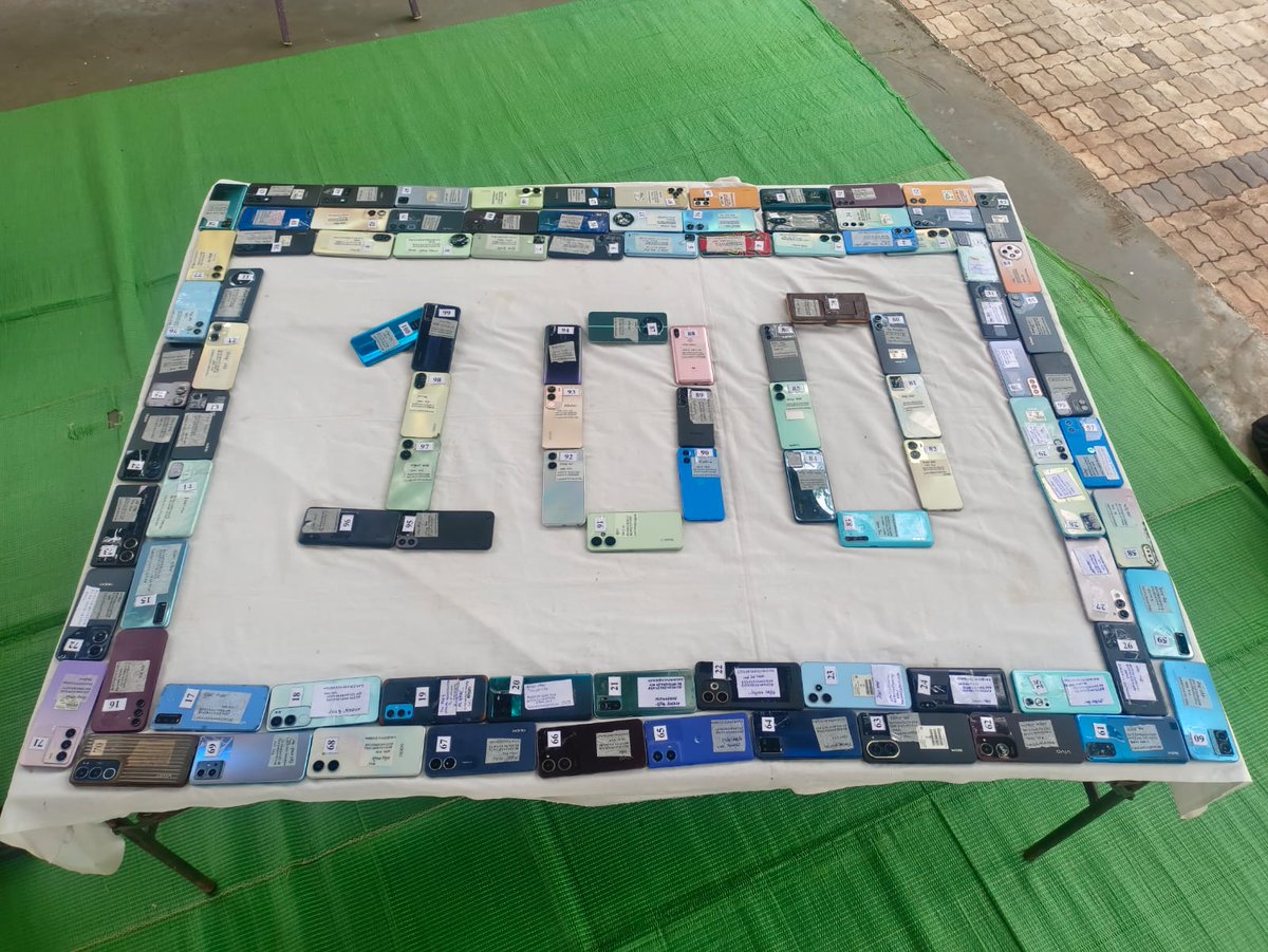 mohdept's tweet photo. "Safe Click 2.0" अभियान के तहत खरगोन पुलिस की बड़ी सफलता
---
खरगोन पुलिस के "ऑपरेशन विश्वास" के अंतर्गत 16 लाख 75 हजार रुपये मूल्य के 100 गुम हुए मोबाइल फोन उनके वास्तविक मालिकों को सुपुर्द किए गए।
@DrMohanYadav51 @MPPoliceDeptt #Safe_Click_2.0 https://t.co/UwCqNcD8f4