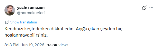MuratAykul's tweet photo. Nasıl, hoşlandınız mı bu tören sayesinde keşfettiğiniz kendinizden? "Hakikat", "belirsizlik", "derinlik", "kadim" bla bla tüketilmesi kolay sözcüklermiş, değil mi? Siz gerçekte "seremoninin işleyişi nasılsa ona uyacaksınız" diyen ortalama kasaba bürokratı ayarında biriymişsiniz. https://t.co/JUijINfaMD