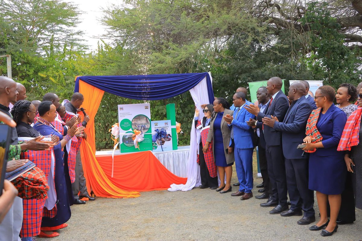 WorldVisionKE's tweet photo. After nearly three years of collaboration, @KajiadoGov has launched its Climate Change Policy 2026 and County Water Policy, providing a roadmap for climate action, sustainable water management and stronger community resilience.

@WorldVisionKE is proud to have supported the development of both policies through the KOICA-funded K-SEED Programme and the Systems Strengthening Project with KWAHO. 

We continue to help build lasting solutions for communities facing drought, water scarcity and land degradation.