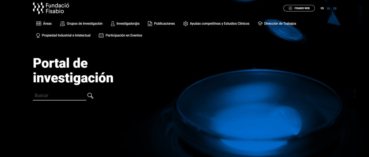 GVAfisabio's tweet photo. Sabies que a #Fisabio tenim un #PortaldelaInvestigació? 🔬

És el lloc on trobaràs tota la nostra activitat científica:

✅Grups d'investigació
✅Línies de treball
✅Projectes vigents
✅Publicacions científiques

Descobrix la ciència que fem cada dia ací: https://t.co/HTeG1AHxPf https://t.co/89oJVOzEKq