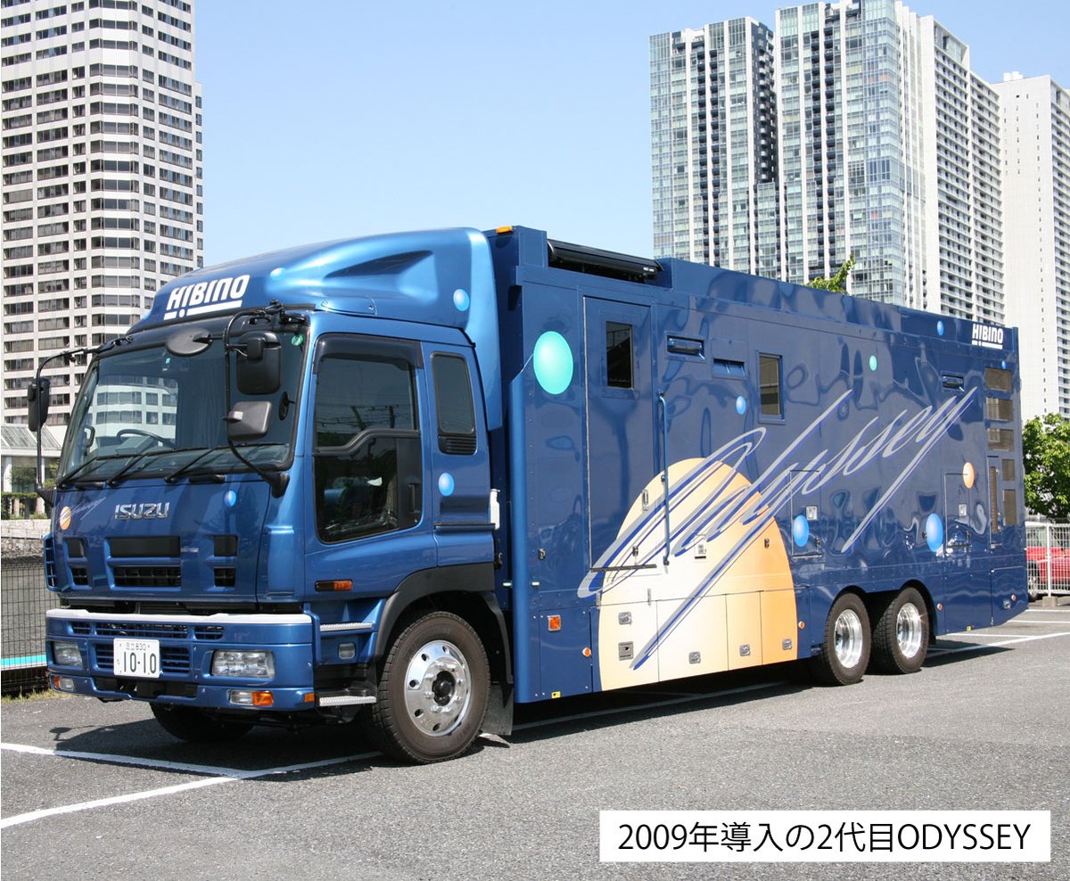 Hibino_Group's tweet photo. 7/7は #七夕🎋

大型録音中継車ODYSSEY（オデッセイ）をご存じでしょうか❓

1991年に高品位のライブレコーディングを実現する設備として導入しました。

この名前には、「呼ばれればどこへでも、宇宙（ほど遠い場所）にだって録音に行きます」という熱意が込められています。
https://t.co/88LMBzWfaF https://t.co/LMQ63G0dgw