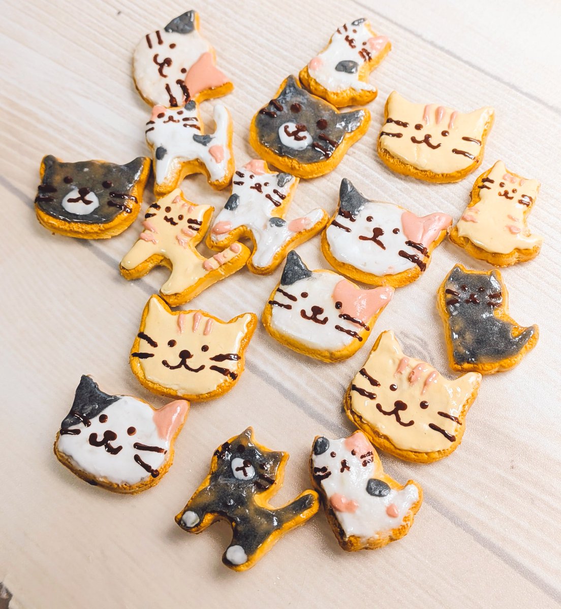 Pakom0m012's tweet photo. 明日はいよいよ #雑貨村atのねこまるしぇ ですね🐱
ワークショップ用のクッキーも三毛猫と黒ぶちと茶トラ？の猫ちゃんが新しく加わりました✨
数は少ないから早いもの勝ちだよ https://t.co/M7xsshYk7o