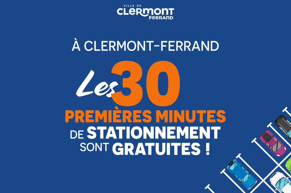 ClermontFd's tweet photo. 30 secondes pour s'inscrire sur @PayByPhone &amp; profiter des 30 premières minutes gratuites de stationnement.

Un passage en centre-ville, une course rapide chez un commerçant sans payer le stationnement, c'est possible en téléchargeant l'application.

👉 https://t.co/qp41JplRCW https://t.co/ID4XRWZRCh