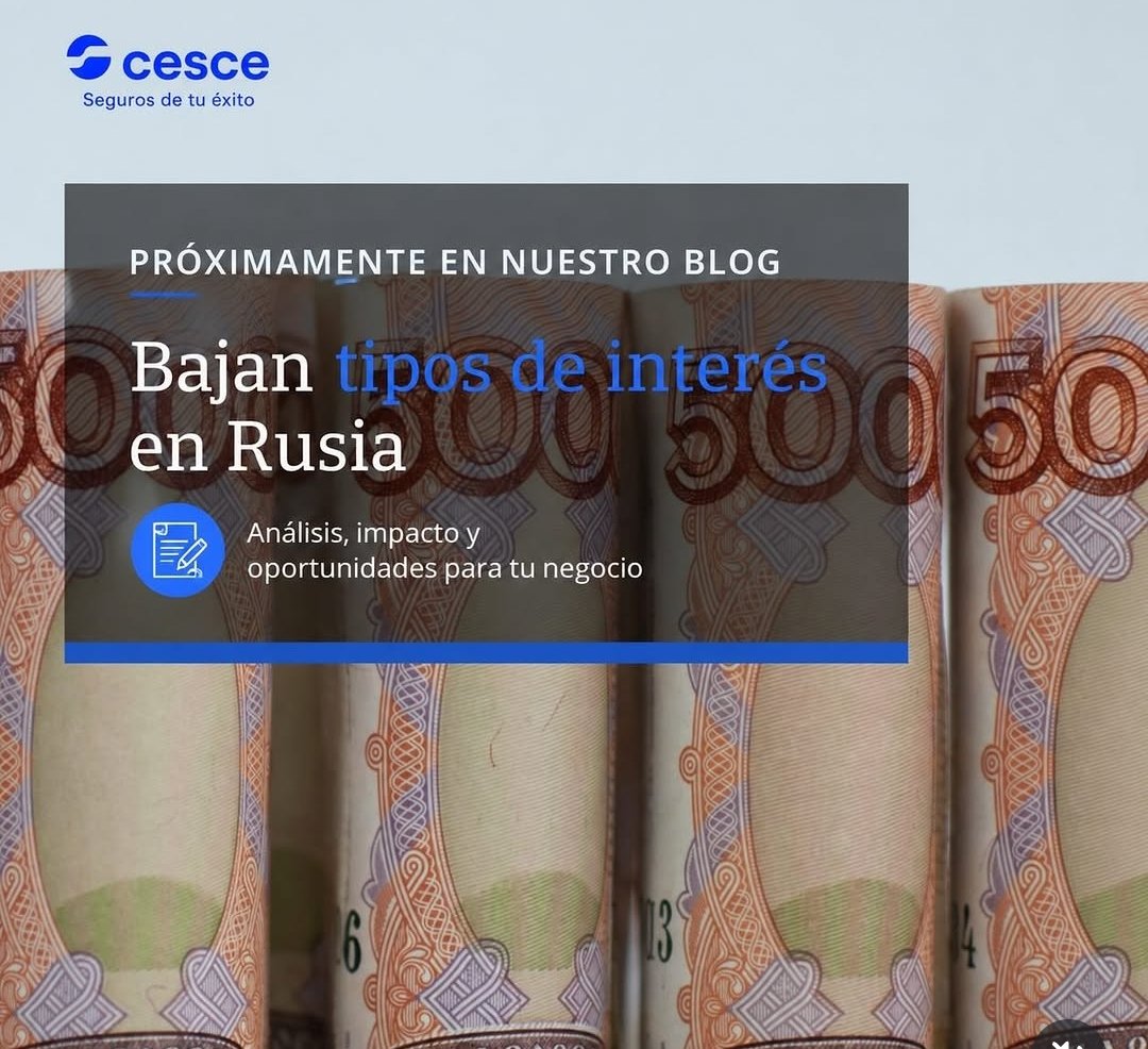 ALBERTO18547830's tweet photo. En nuestro próximo blog analizamos la reciente bajada de tipos de interés en Rusia y su impacto en el comercio internacional, la financiación y las oportunidades para las empresas exportadoras.
¿Qué consecuencias puede tener esta decisión en los mercados?
En el blog de #Cesce. https://t.co/5piGIphI1U