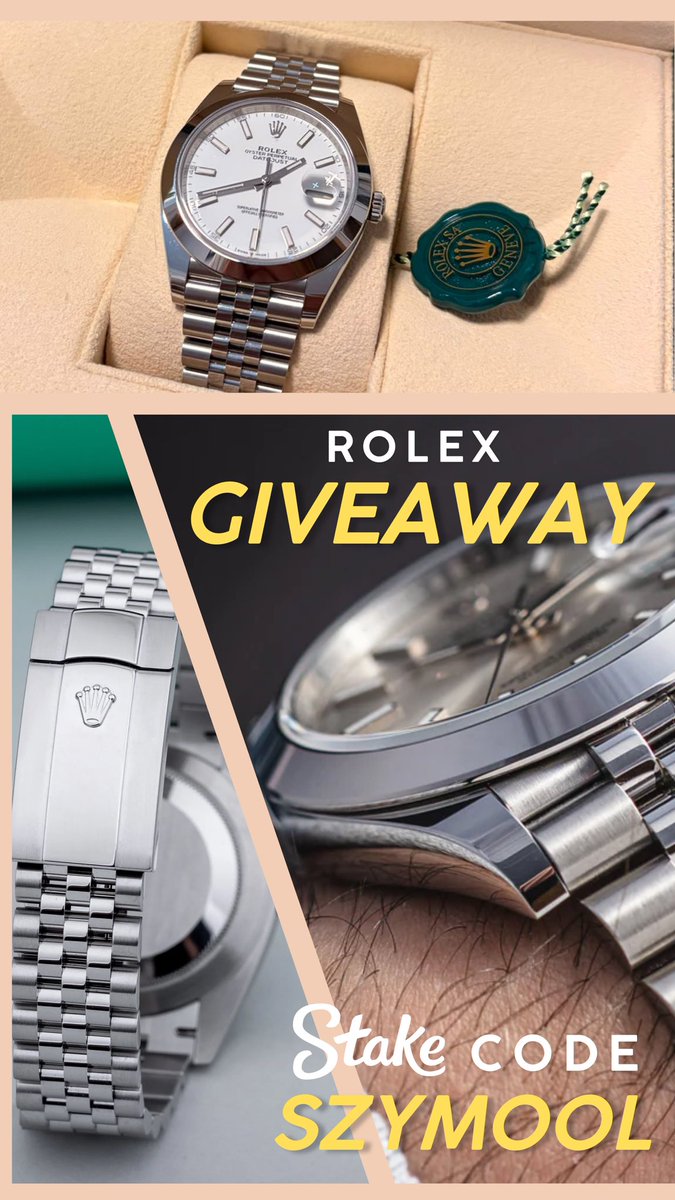 szymool's tweet photo. Start playing with code Szymool and grab a chance at a monthly ROLEX! + Join the massive $100,000 monthly wager race. There’s also an exclusive tournament happening today for everyone using the code. Play on @Stake with code Szymool because it simply pays off!

🚨 THE DRAW WILL TAKE PLACE ON THE SITE IN MY BIO! 🚨

Leave a comment/drop a reply to make your mark and grab a tip!