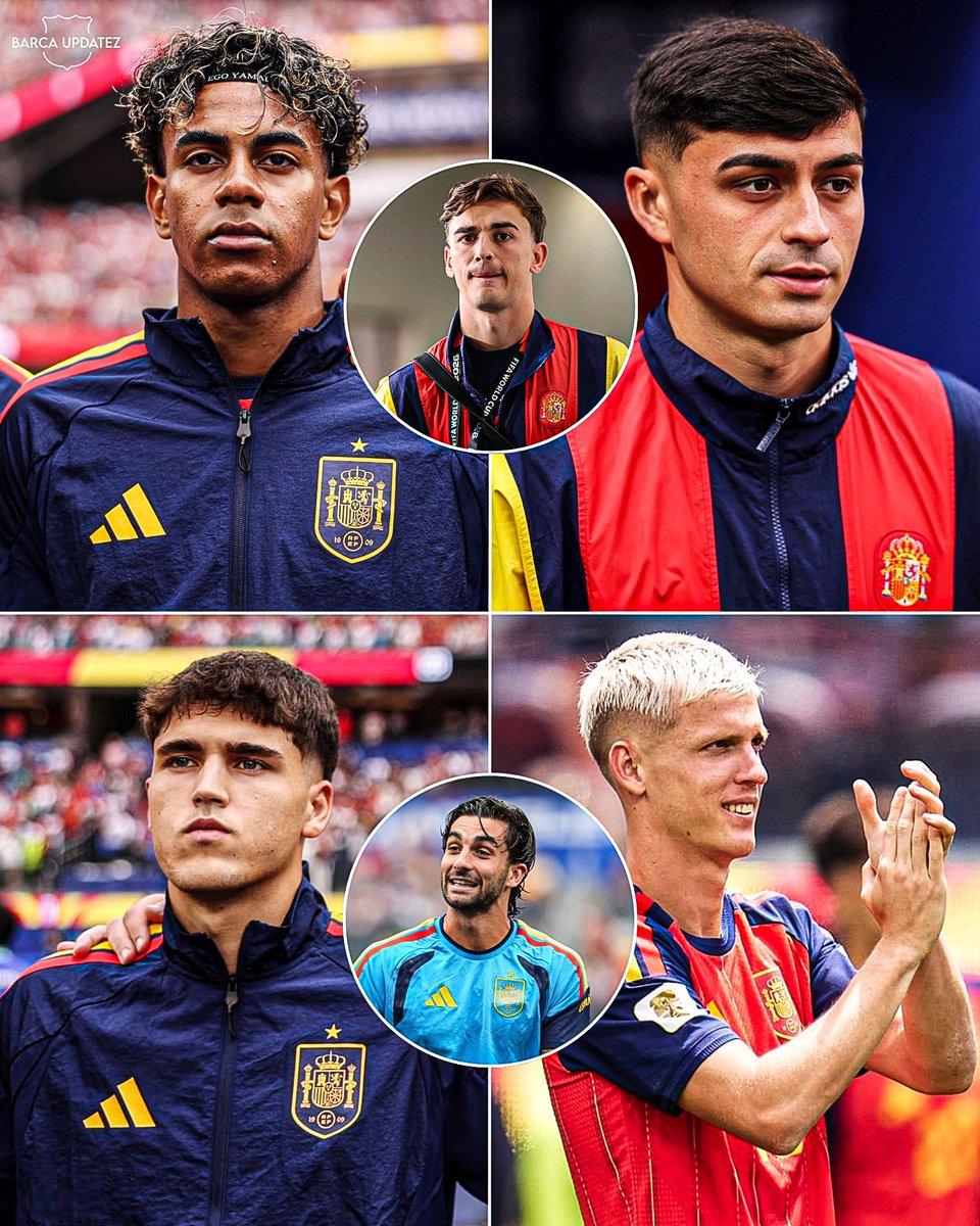 barca_updatez's tweet photo. 🇪🇸 Lamine Yamal, Pedri, Pau Cubarsí, Dani Olmo, Ferrán Torres, Gavi, Eric García, Joan García and Spain are through to the RO16 of the World Cup after defeating Austria.

🇵🇹 They will face João Cancelo's Portugal in the next round. 🔥 https://t.co/sVDYYLORnM