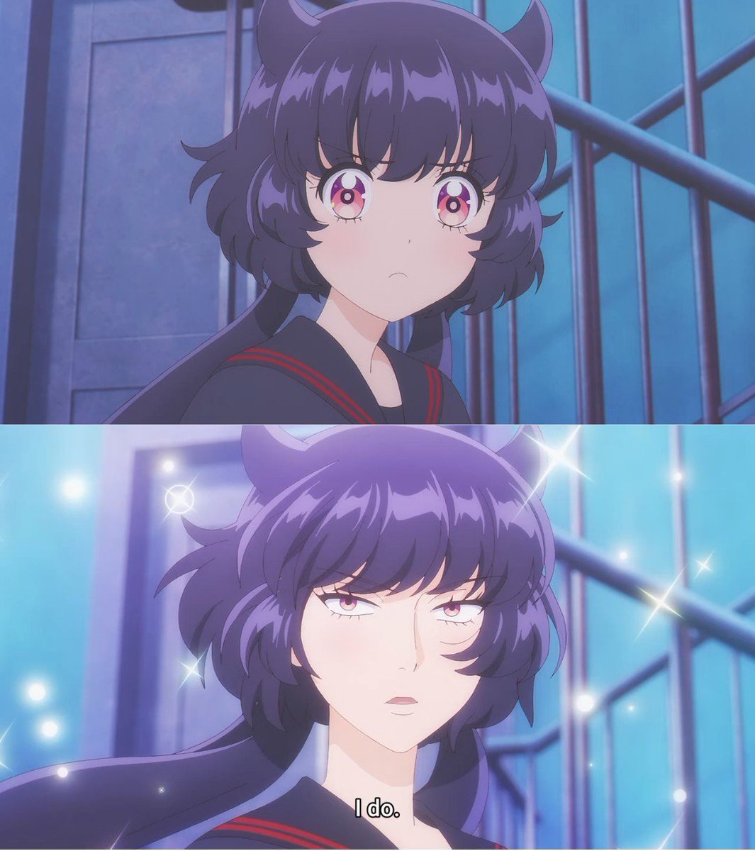 animeplusair's tweet photo. 😂 Yep, they're the same girl!

Watch "Kaiju Girl Caramelise" to find out what she'll do! 

📺 Streaming on Crunchyroll. https://t.co/7KTLK8Pu0z