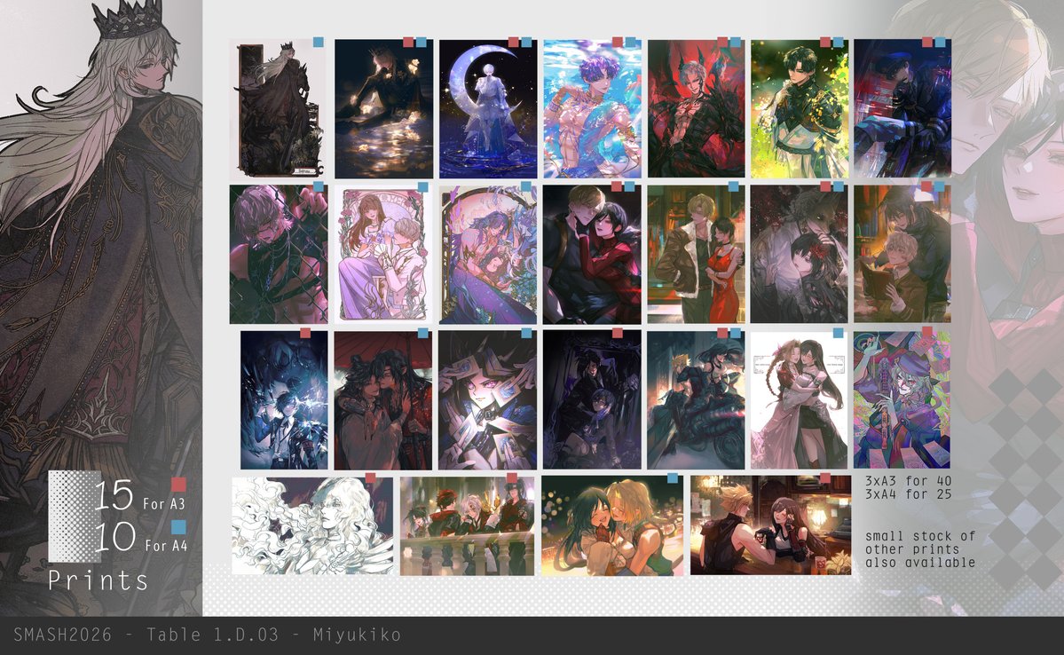 Miyukiko's tweet photo. HELLOOO it's my catalogue for #smashcon2026 !!!  I look forward to seeing you there again soon !!! ✨💫🌟🥰 New Xavier artbook and goods let's gooo!! https://t.co/IcolVsbyYR