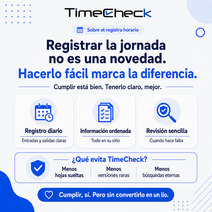 apptimecheck's tweet photo. El registro horario no es una opción.
La cuestión ya no es solo cumplir.
La cuestión es hacerlo sin depender de hojas sueltas, correos, mensajes o archivos perdidos.
Cumplir está bien.
Tenerlo todo claro, mejor.
#TimeCheck #ControlHorario #RegistroHorario #Empresas #RRHH https://t.co/P31lRAT0Jk