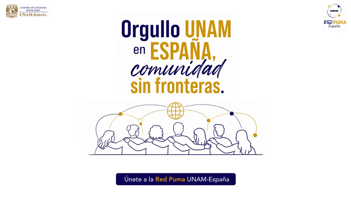 UNAMEspana's tweet photo. Si la UNAM forma parte de tu historia y hoy estás en España, este espacio es para ti. 💙💛

Únete a la Red Puma UNAM-España. 🐾

Regístrate en nuestra web: https://t.co/ga6XGCyTqc
#UNAM #UNAMEspaña #RedPuma https://t.co/itO3e9iHXH