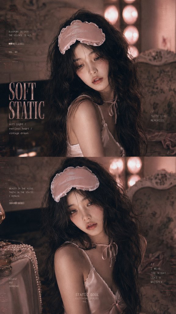 Soft Static Pink Editorial Portrait