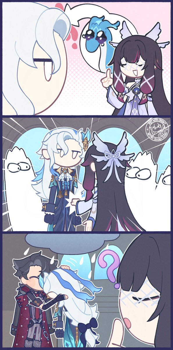 OlloraQueen's tweet photo. Confused dragon 🥺💦 #Neuvillette #Wriothesley #Columbina 
https://t.co/5gWUBy3zHy https://t.co/nHmI4xfcLH