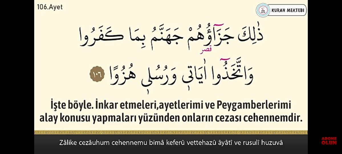 _AkanS_'s tweet photo. 🌸Hayırlı Cumalar 🌸
Kehf Suresi 106.ayet https://t.co/MXxXejPfM2