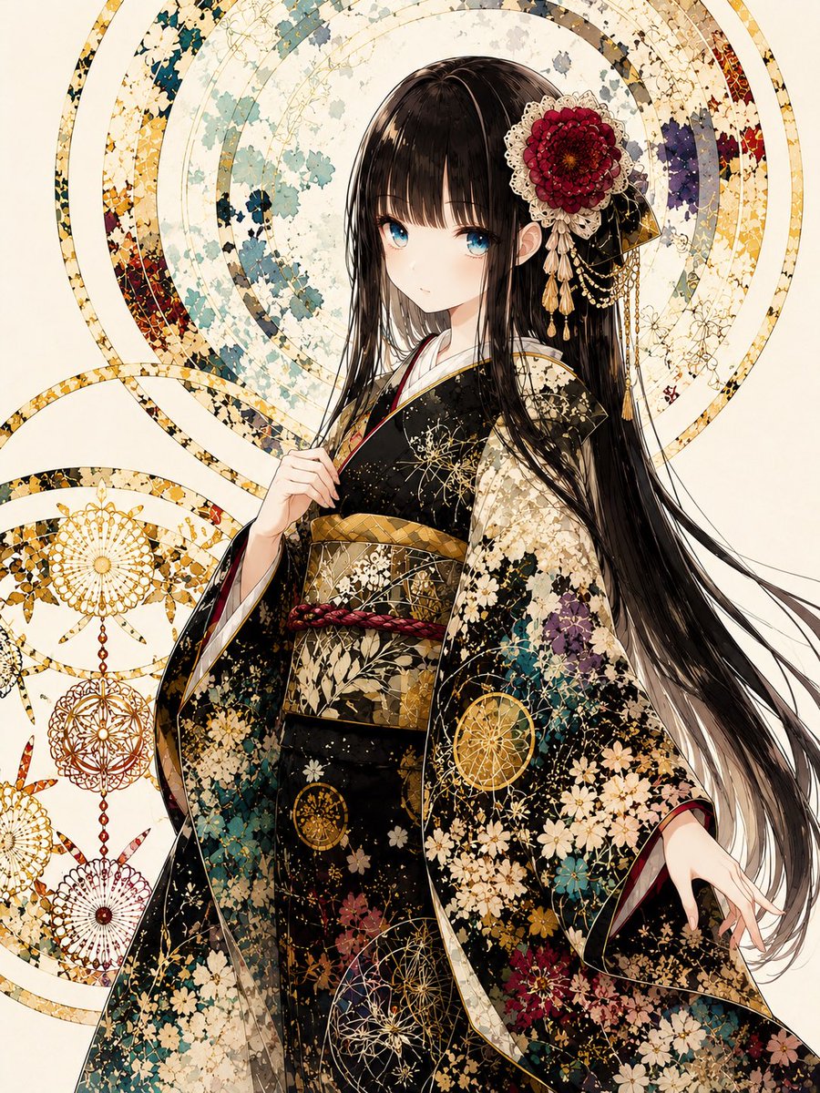 LastM07's tweet photo. 「月輪に咲く華」 https://t.co/pQGD1sXY1W