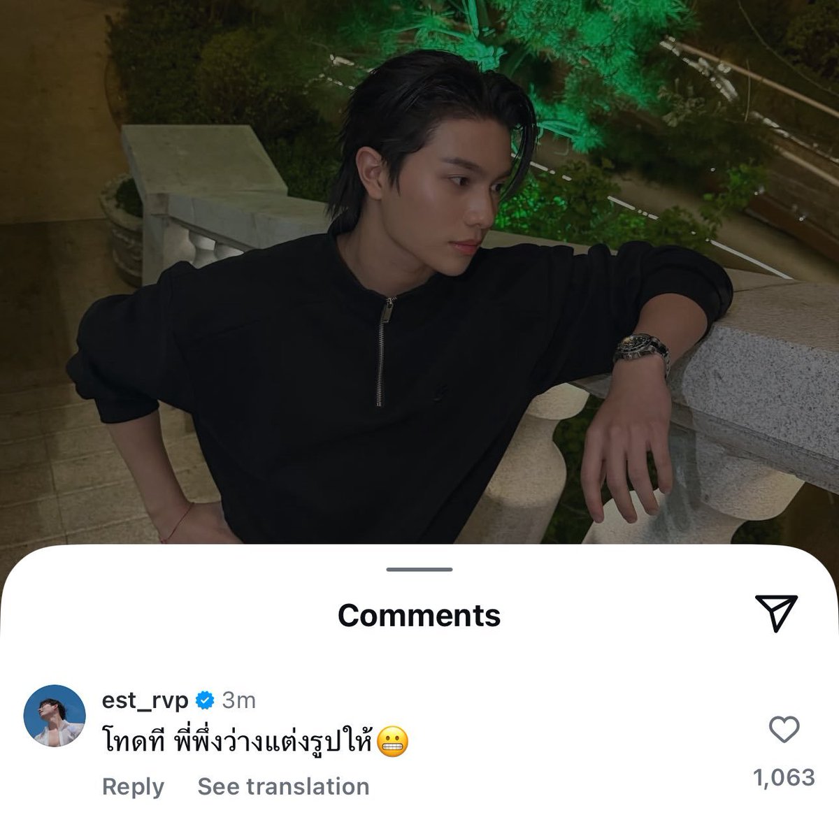 MWETuan's tweet photo. เบื้องหลังความเทสดีในไอจีของวิลเลี่ยม5555555555 https://t.co/QIso9xGV52
