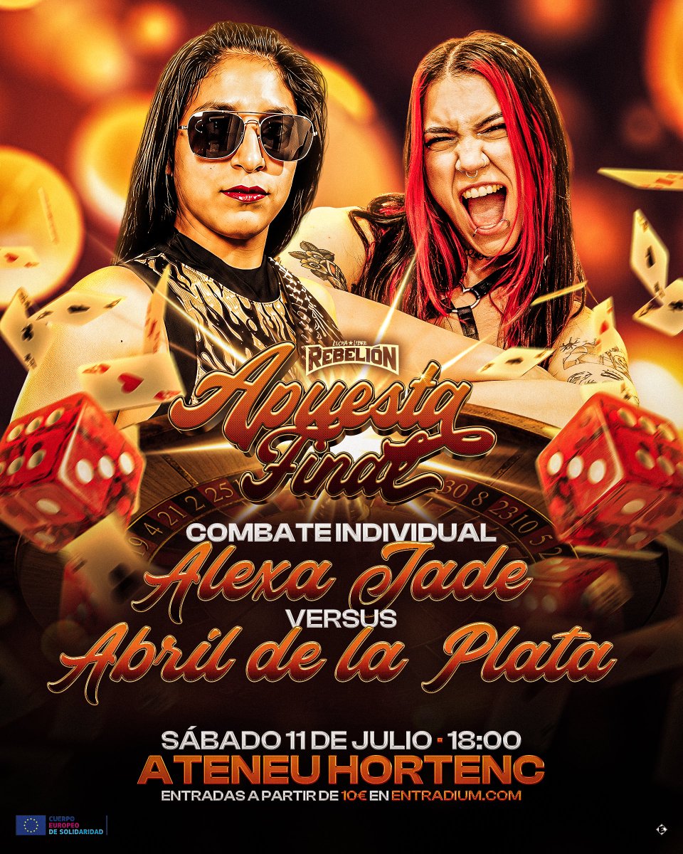 LuchaRebelion's tweet photo. 🃏 Primer Combate Femenino de la historia de Lucha Libre Rebelión
♀️ En Si Se Puede, Abril de la Plata inició un movimiento que será recordado como la Rebelión de las Mujeres.
😎 Esa Rebelión comienza en Apuesta Final, donde su primera contrincante no será otra que Alexa Jade https://t.co/4TOY53pas9