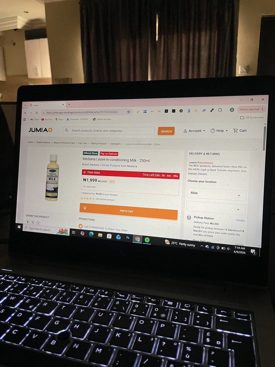 nino_techh's tweet photo. Finally completed one of my abandoned projects, a Jumia-inspired eCommerce application.

Features include:
• Authentication
• Product catalog
• Shopping cart
• Paystack integration

You can try it here:
🔗 https://t.co/PvFfaD557w

I’d love to hear what you think. https://t.co/J7qVbwt1nL