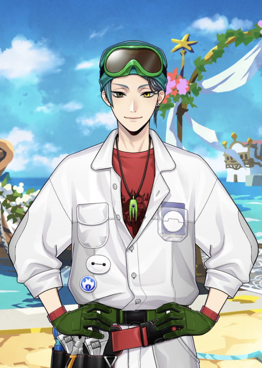 HOSRLRSGAJ's tweet photo. ←の格好で機械いじりしてるジェイドくんと街で知り合って「普段は学園の寮内でカフェをやっているんです。良かったら今度ぜひいらしてください」って言われて、学生さんのカフェか〜楽しそうで良いねぇ☺️って思いながら文化祭でモストロラウンジ行ったら→のジェイドくんが出てきてひっくり返りたい。 https://t.co/NkYJ3obVJY