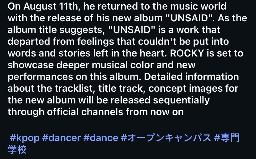 pmh2015's tweet photo. Rocky’s New Album 😍
Coming Soon 🫶🏻

#ROCKY #라키 https://t.co/5DSoLBIFRX