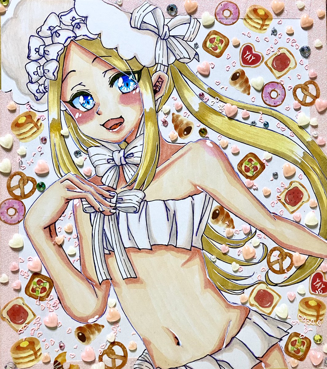 ayucazuma's tweet photo. 昔通販に出してたアビーちゃんの色紙。
この頃はシールデコしてましたね。 https://t.co/WgFiy3w98b