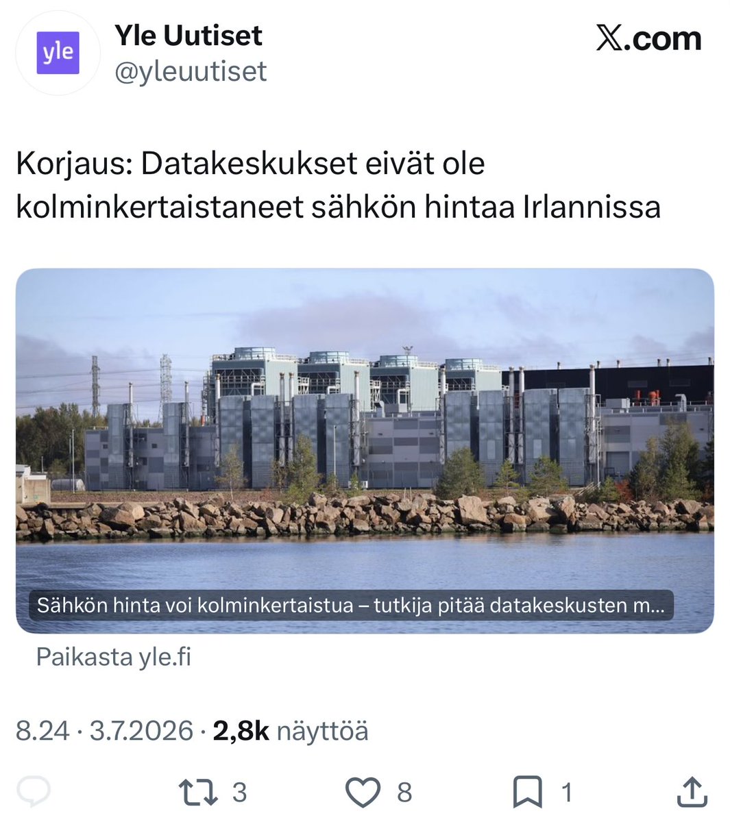 Pasi_Kuoppamaki's tweet photo. @VAhoniemi Yle oikaisi https://t.co/CV9pSTDJE9