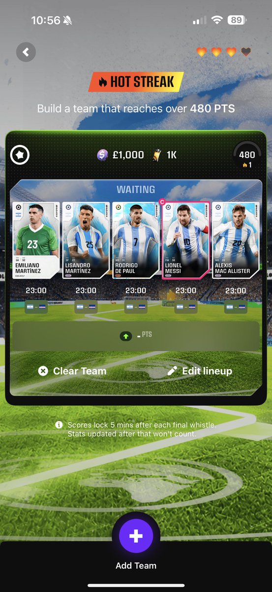BC_SoRare's tweet photo. First attempt at the £1000 

Thoughts?

10% on Lisandro, Messi and Alexis 
15% on De Paul https://t.co/6qNS9eQ2yH