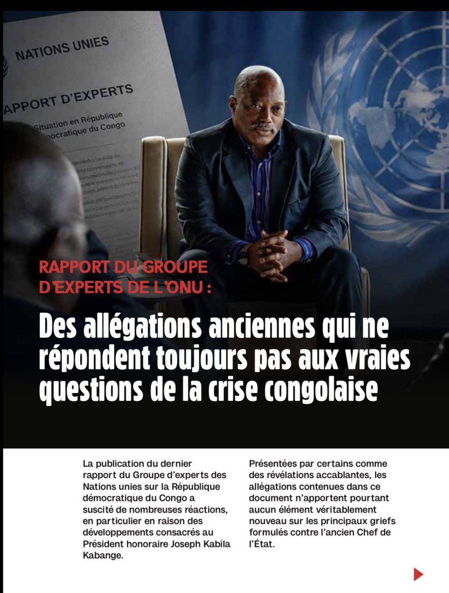 GDingaga's tweet photo. #RDC:RAPPORT DU GROUPE D'EXPERTS DE L'ONU

Des allégations anciennes qui ne répondent toujours pas aux vraies questions de la crise congolaise. https://t.co/FjNpWnJuVG