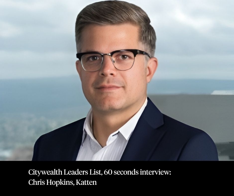Citywealth's tweet photo. Citywealth Leaders List, 60 seconds interview – Chris Hopkins, @KattenLaw 

This week’s 60 seconds Citywealth Leaders List interview is dedicated to Chris Hopkins, Partner at Katten 

Read the interview: https://t.co/86Xf6SCDc2

#Citywealth #privateclient #lawyers #PrivateWealth https://t.co/SVa0w6ewvQ
