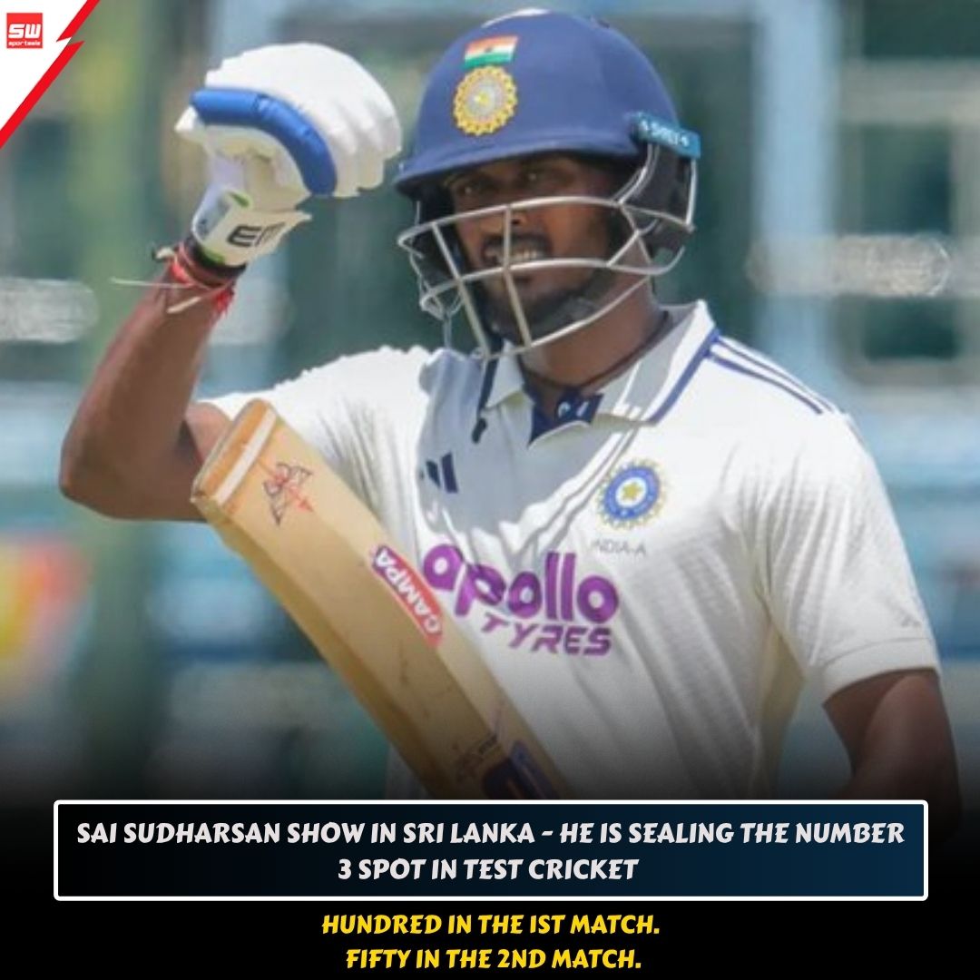 mysportswiz's tweet photo. SAI SUDHARSAN IS MAKING THE NO. 3 SPOT HIS OWN!
The future of India's Test batting looks brighter than ever!
https://t.co/7Wm3X0Tlrs
#TeamIndia #ShubmanGill #TestCricket #INDvsSL #ApolloTyres #Cricket #CricketFans #Sportswiz https://t.co/HsgmAfI10a