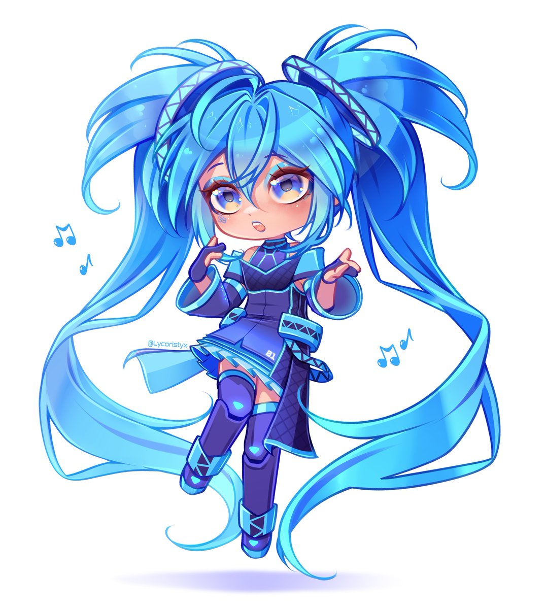 Lycoristyx's tweet photo. Ignihyde Miku chibi because uhhhh ¯\_(ツ)_/¯ https://t.co/T0DoopK9Db