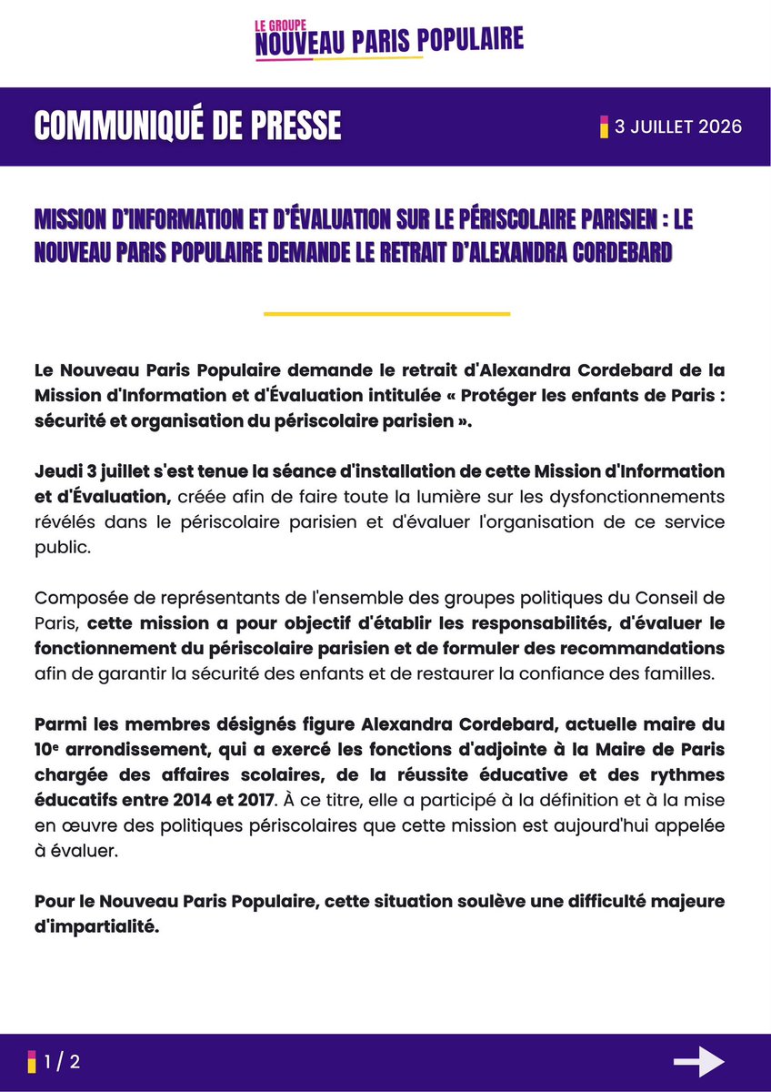 🚨 Une ancienne adjointe en charge du périscolaire prétend être membre de l'enquête qui vise justement sa période d'exercice !
Ils n'ont vraiment aucune gêne :
@egregoire cherche-t-il à contrôler la mission d'information qui vise les responsables du désastre dans le