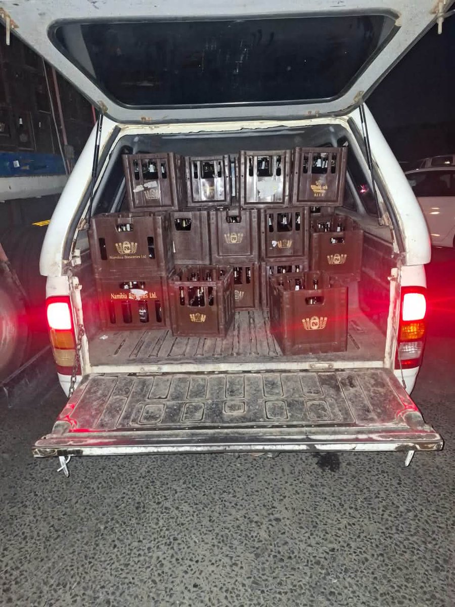 NBCDigitalNews's tweet photo. Three men have appeared in court after members of the Windhoek City Police allegedly caught them loading dozens of crates of beer from a delivery truck in Windhoek’s Lafrenz Industrial Area. 

The arrests were made on Tuesday evening during a routine police patrol.

Officers saw five men loading about 40 crates of beer from a delivery truck onto two vehicles. When police approached the group, two men ran away, and three others were arrested at the scene. The suspects have been identified as Angula Matti (31), Shikolo Nathaniel (36), and Shindolo Egindius (34).

Police said the beer is suspected to have been stolen from an employer. The recovered crates were returned to the owner. The three men appeared in the Katutura Magistrate’s Court, where each was granted bail of N$1,000.

Emil Xamro Seibeb

#NBCNews #nbcdigitalnews #nbcDSTV282 #nbcGOtv20 #nbcplusapp