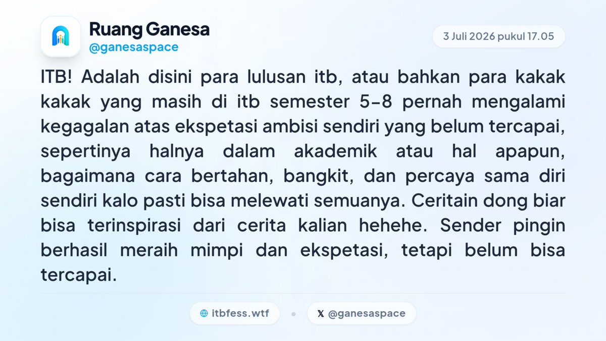 ganesaspace's tweet photo. itb https://t.co/ce987J5ncK
