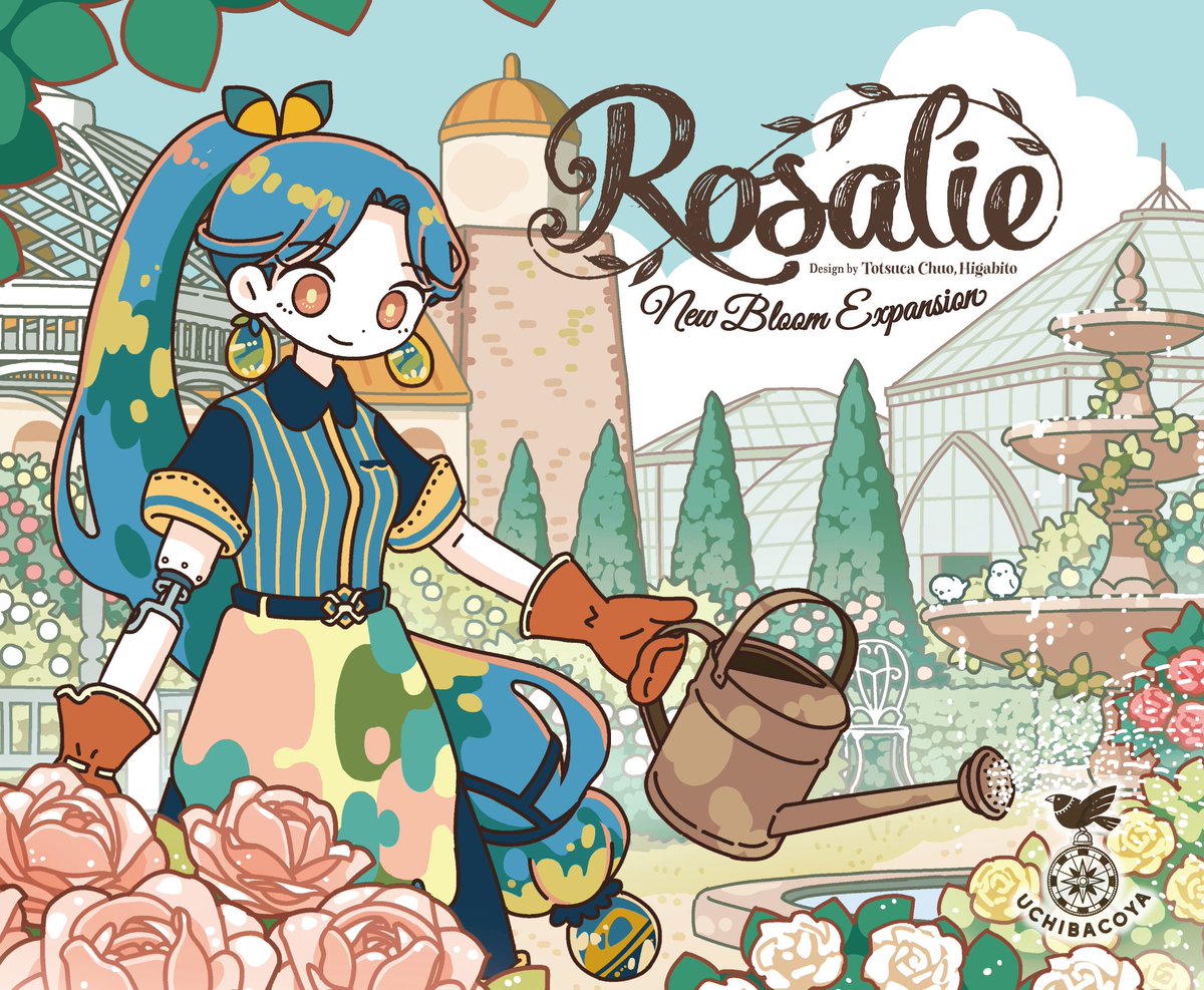 uchibacoya's tweet photo. Rosalie New Bloom Expansion🌹
拡張のボックスアートはTAO（@tao15102）さん
が描いてくださいました！

Rosalieの基本ゲームには
6人のキャラクターが登場しますが、
拡張には2人の新たなキャラクターと
＋αの要素を予定しています🥳お楽しみに！

⬇事前登録で限定プロモボックスを無料GET
https://t.co/H4ZxbMfrLM