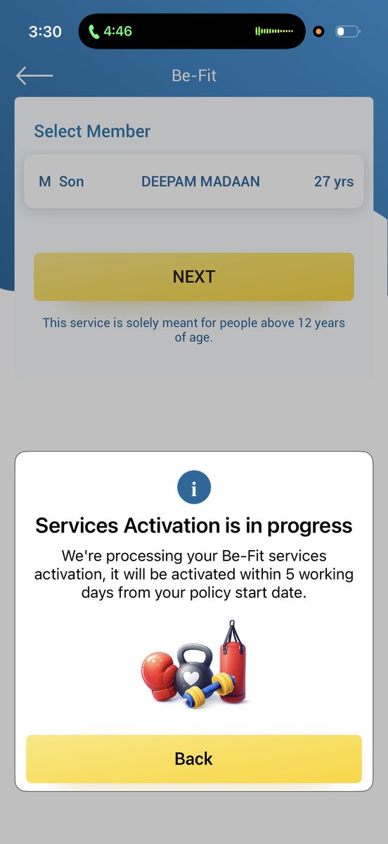 deepammadaan's tweet photo. @careinsuranceIN I have paid premium for Be Fit Feature in my policy B4576823 and it's been more than 2 month i am constantly trying to reach agent and you as well it's not activated yet, i paid for it https://t.co/4ljXJagGOX