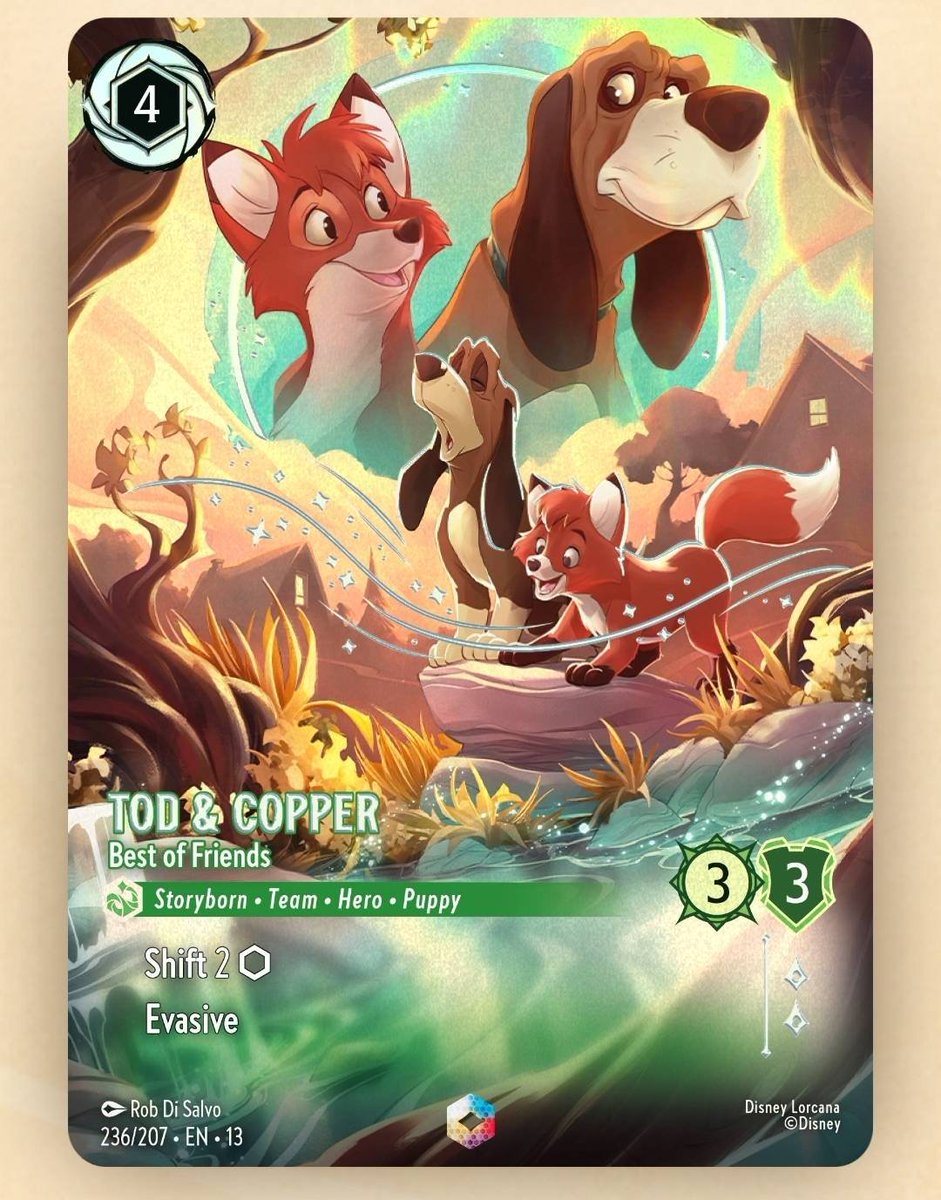 AmityTCG's tweet photo. The Final 2 Enchanted from #DisneyLorcana #AttackOfTheVine https://t.co/szixphltto
