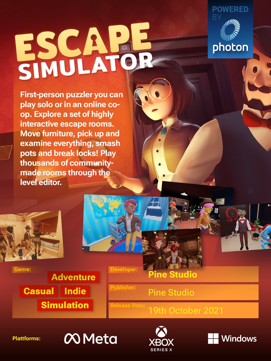 ExitGames's tweet photo. Built with Photon Realtime + Photon Voice, Escape Simulator shows how multiplayer infrastructure supports shared puzzle solving, co-op sessions and in-game communication without becoming the focus of the player experience.

#EscapeSimulator #GameDev #Multiplayer

@PineStudioLLC https://t.co/n9yIs4RAgg
