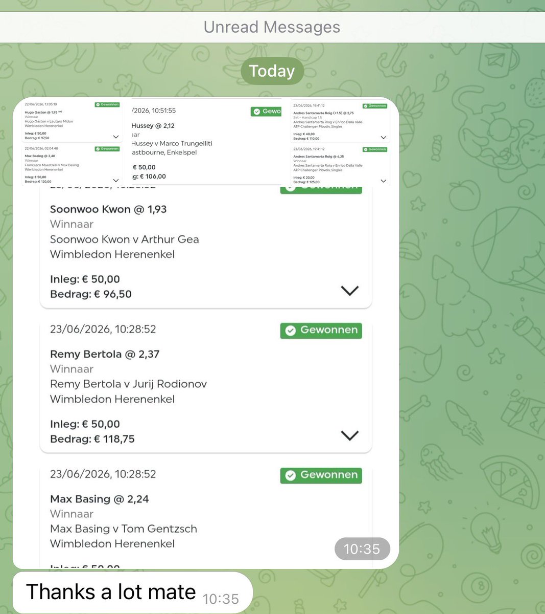 KingTennisTips_'s tweet photo. Big results and kind words from some of our VIP members!! 📈😁

Just look at those returns 🤩 

This could be you! Get involved and smash #wimbledon with us 👇

#sportsbetting #tennisbetting #tennisbets #tennistips #tipster https://t.co/8CNx2lQtxK